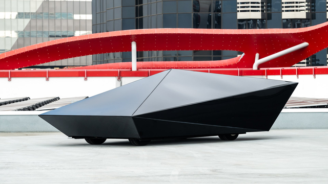 The "Lo-Res Car" by United Nude. It's a big old slab of black polygons. You can bid on it now if you want.